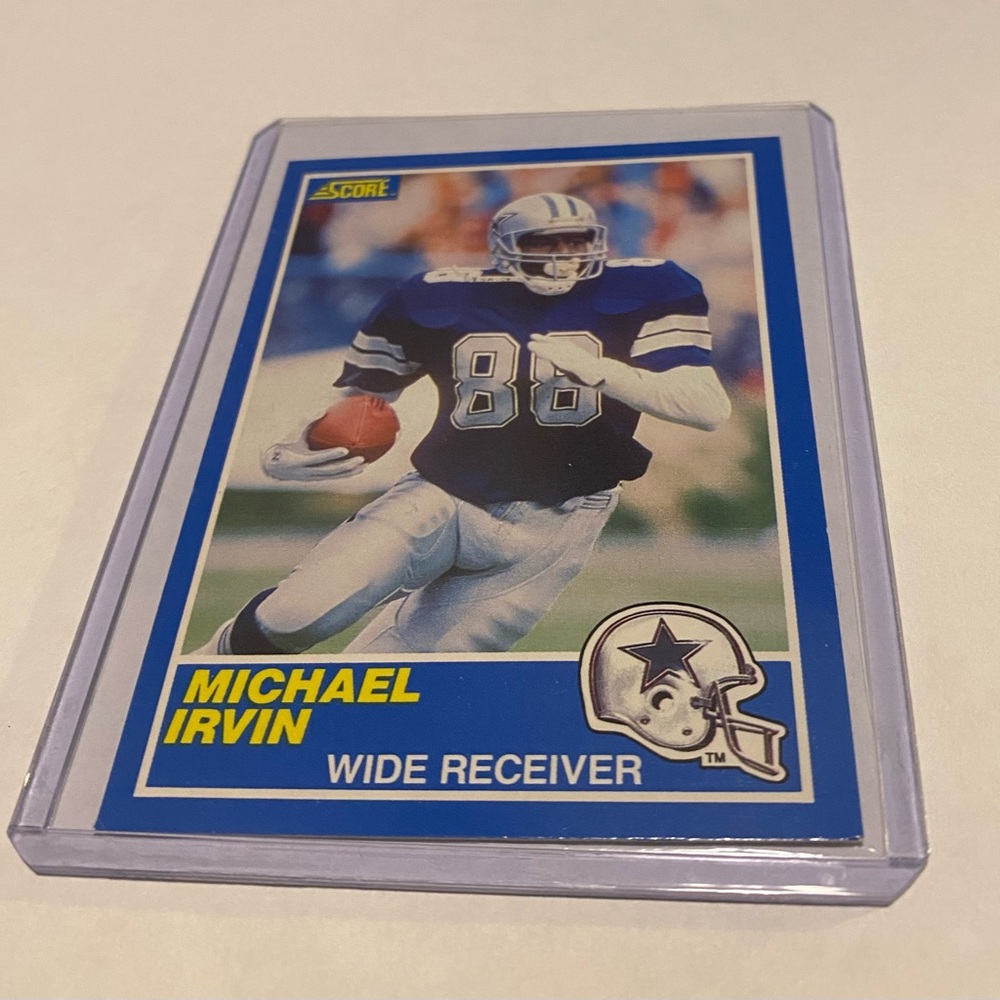 Michael Irvin RC Rookie 1989 Score Football Card # 18 Dallas Cowboys Vintage